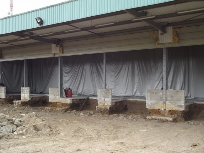 baches de recouvrement pour des chantiers